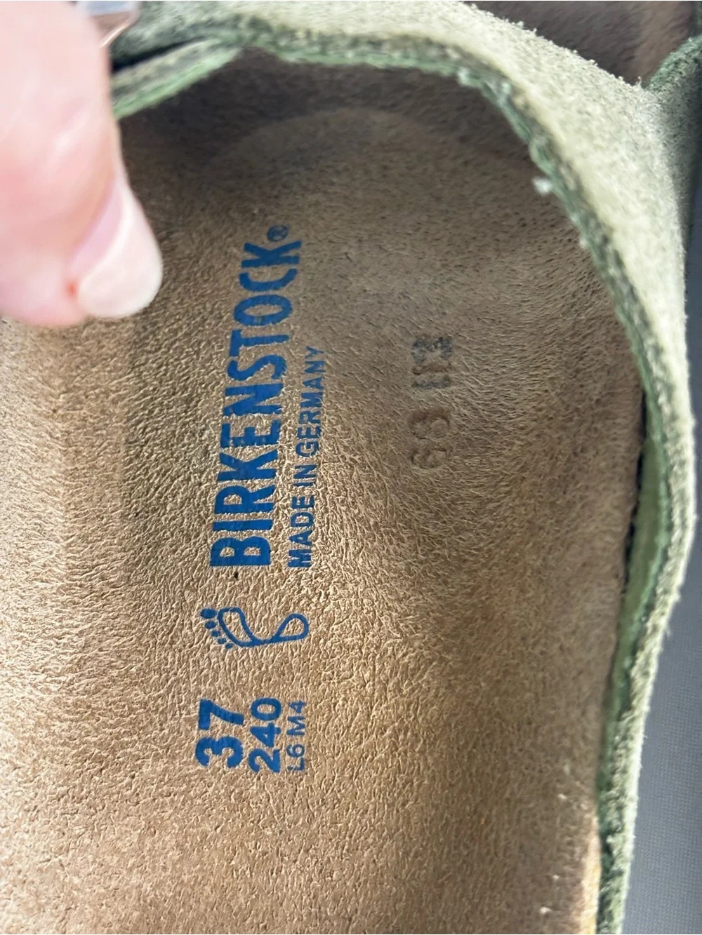 Birkenstock Arizona Suede Leather Sandals Olive Green EU 37 US 6